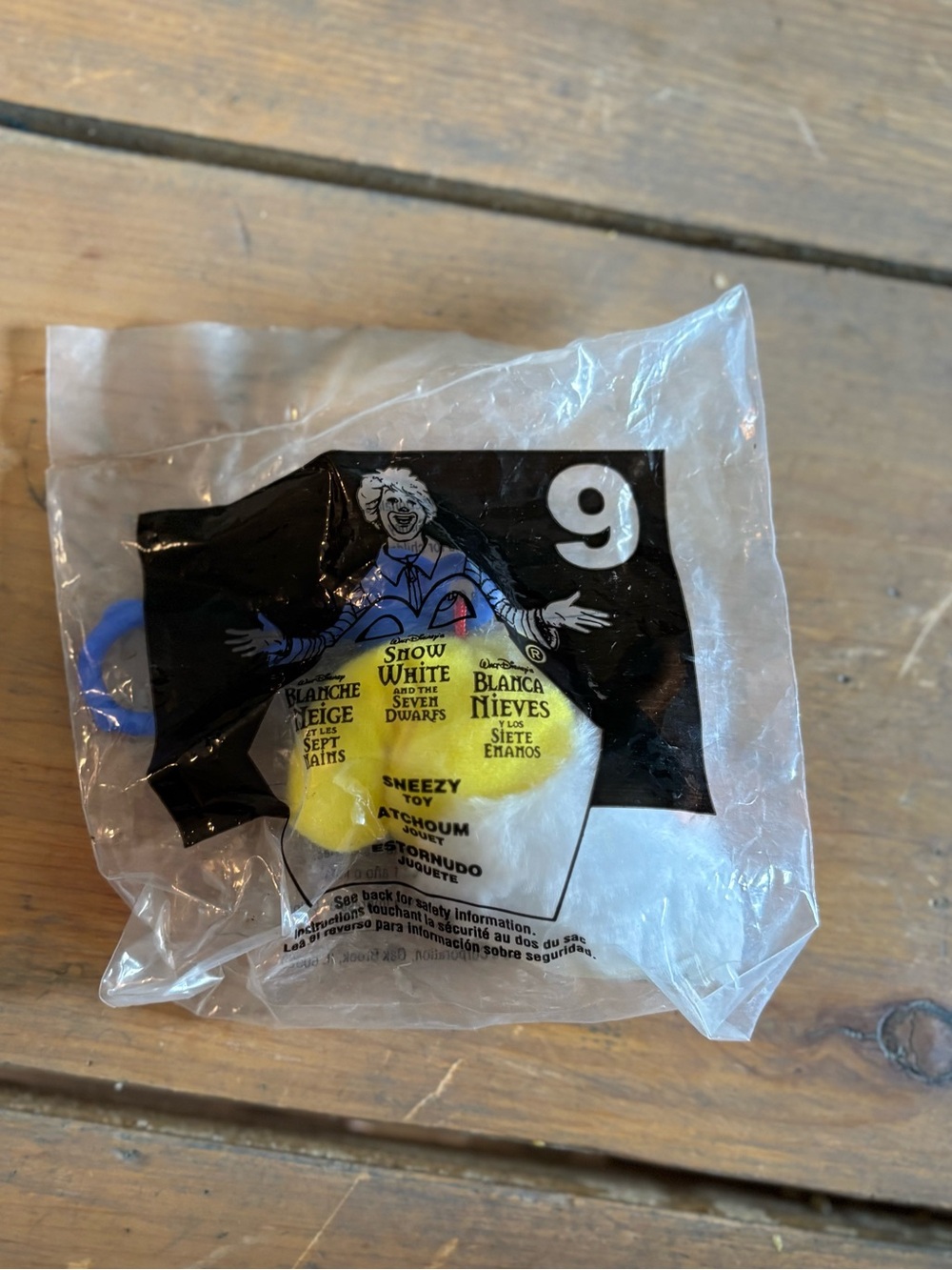 McDonald's Happy Meal Snow White Sneezy Plush Toy